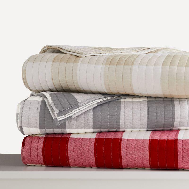 Camden Taupe Quilt Set - One King Quilt and Two King Shams - Levtex Home