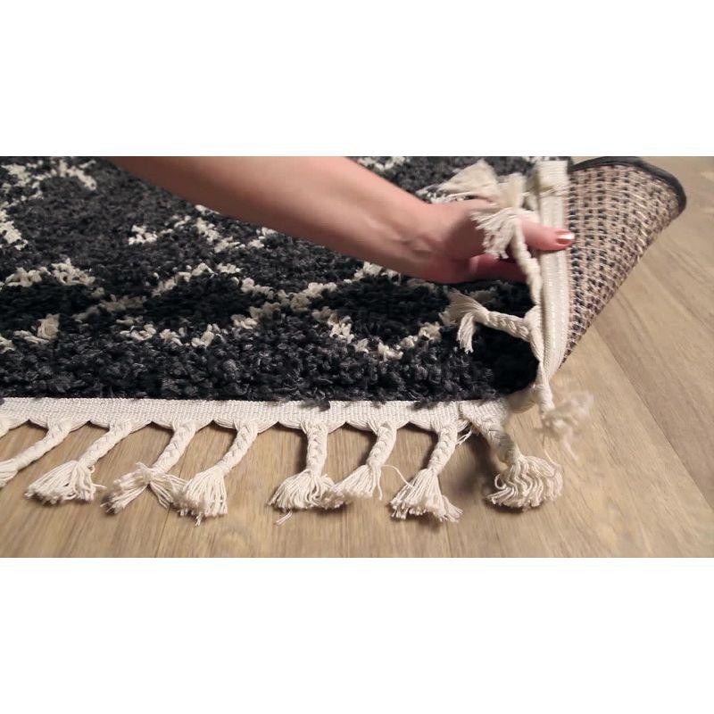Mossy Moroccan Charcoal/Beige Area Rug