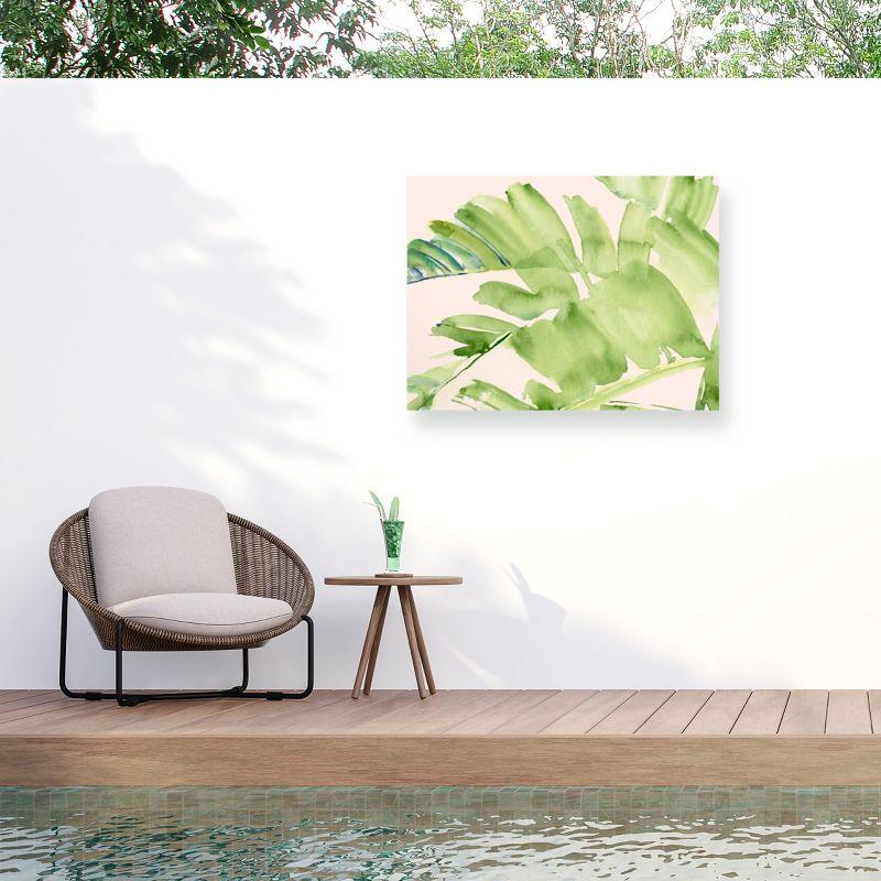 Trademark Fine Art - Jennifer Paxton Parker 'Peachy Palms II' Outdoor Canvas - 18x24