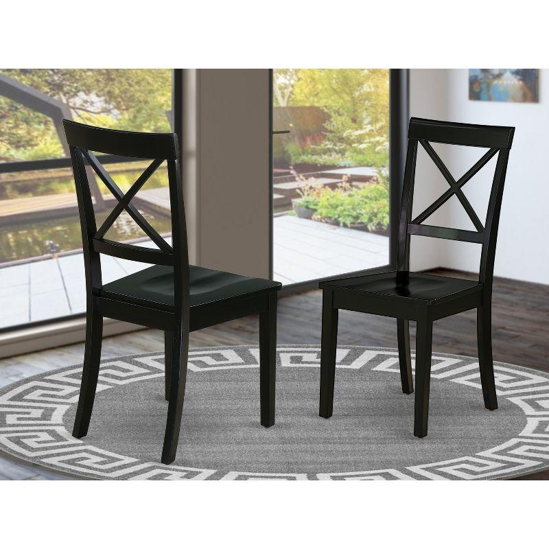 Gracie Oaks Solid Wood Upholstered Dining Chair(Set of 2)
