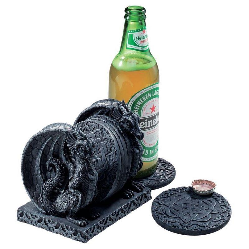 Blackmore Dragon Coaster Set With Holder