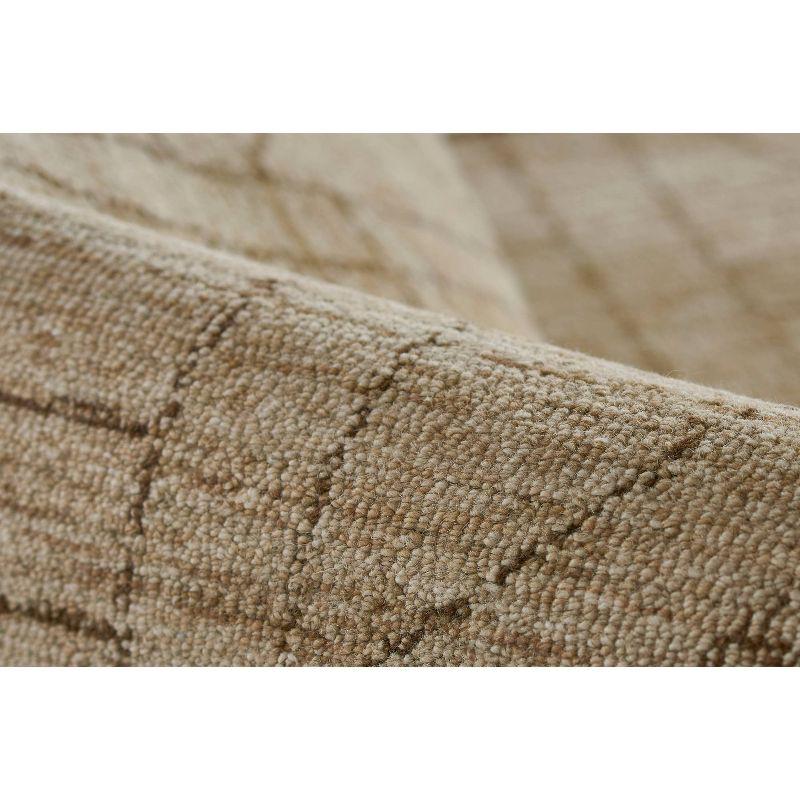 Momeni 2'3"x8' Teppe Rowan Handtufted Runner Rug Natural: Wool, Geometric Pattern, Low Pile, Indoor Use, Handmade