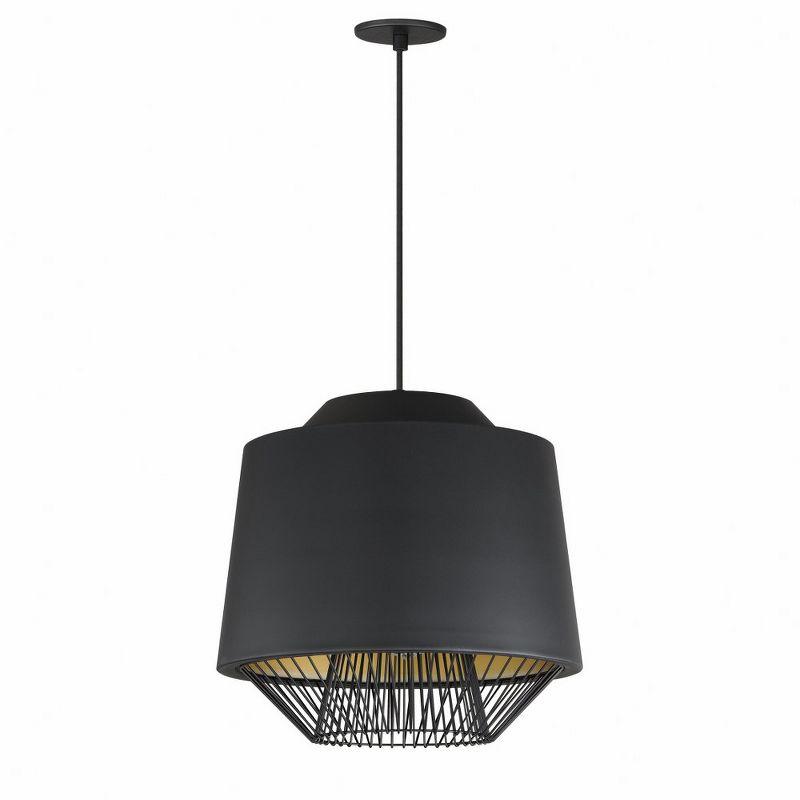 ET2 Lighting Phoenix 1 - Light Pendant in  Black/Gold