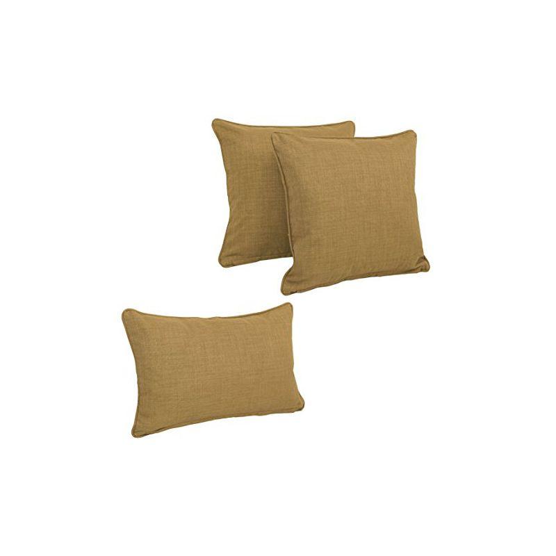 Wheat Double-Corded Spun Polyester Indoor/Outdoor Pillow Set