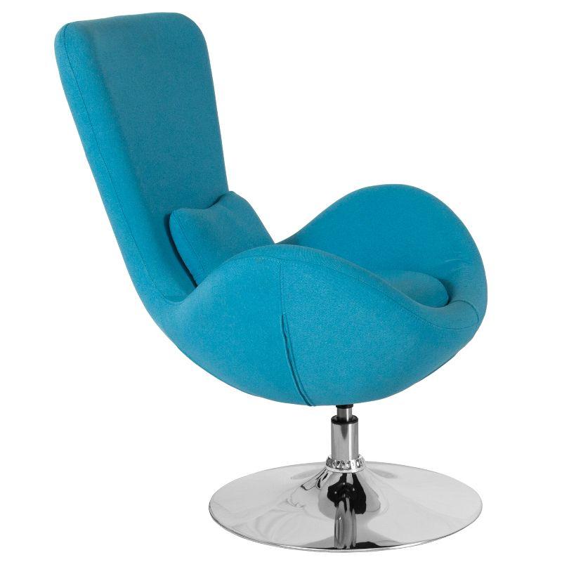 Flash Furniture Egg Series Aqua Fabric Side Reception Chair