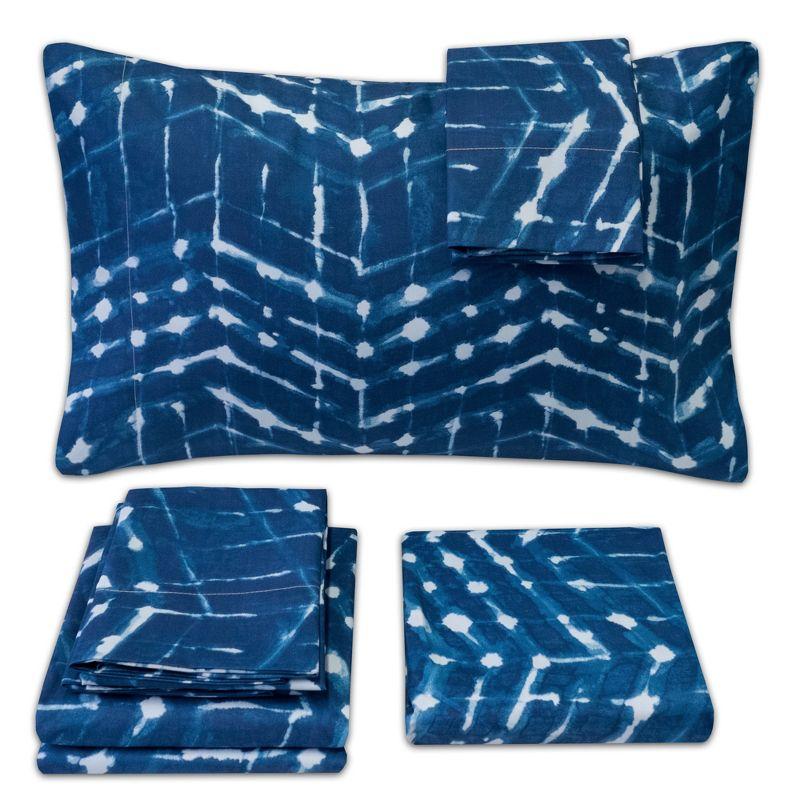 Monroe 6-Piece Zig Zag Geometric Microfiber Sheet Set