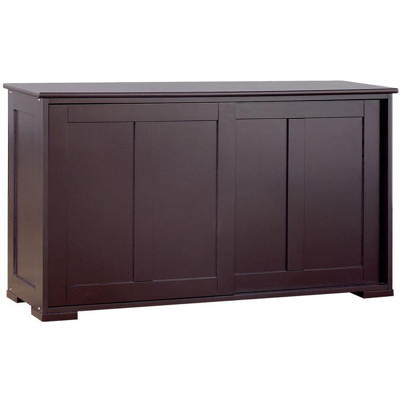 Costway Kitchen Storage Cabinet Sideboard Buffet Cupboard Wood Sliding Door Pantry Black/Gray/Brown/White