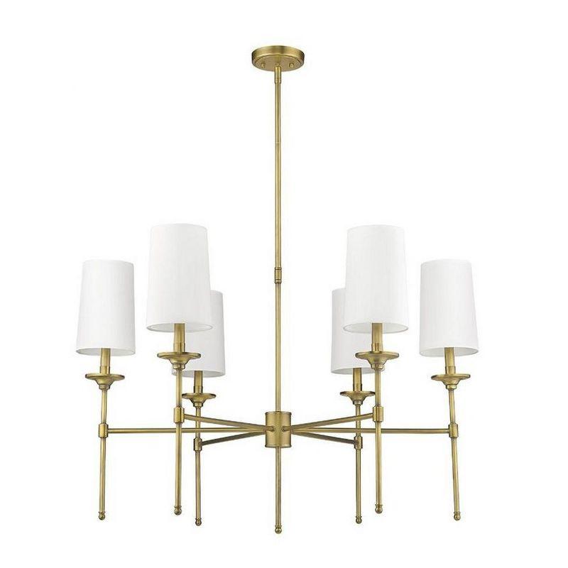 Z-Lite Emily 6 - Light Chandelier in  Rubbed Brass