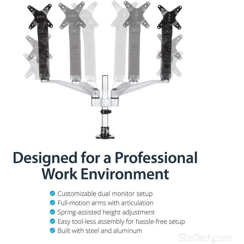 StarTech Dual Monitor Mount with Full-Motion Arms - Stackable