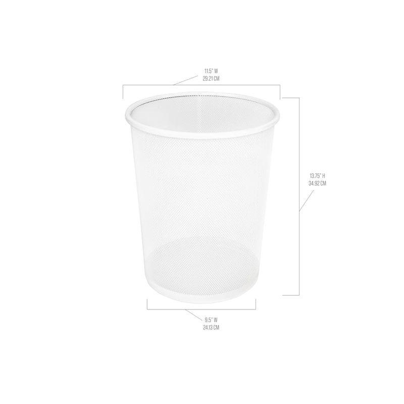 Seville Classics Mesh Trash Can, Waste Paper Basket, Round (Set of 2)