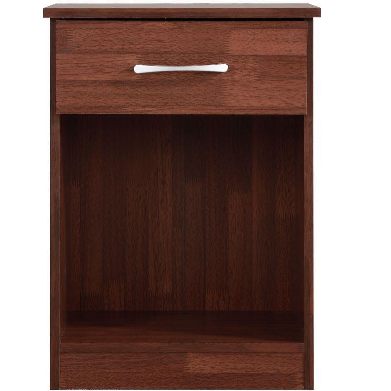 Passion Furniture Lindsey 1-Drawer Cherry Nightstand (24 in. H x 18 in. W x 16 in. D)