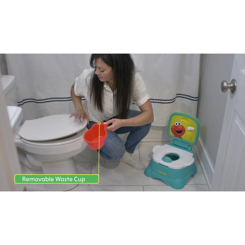 Sesame Street 3-in-1 Potty Chair, Step Stool and Toilet Training Seat - Elmo Hooray!