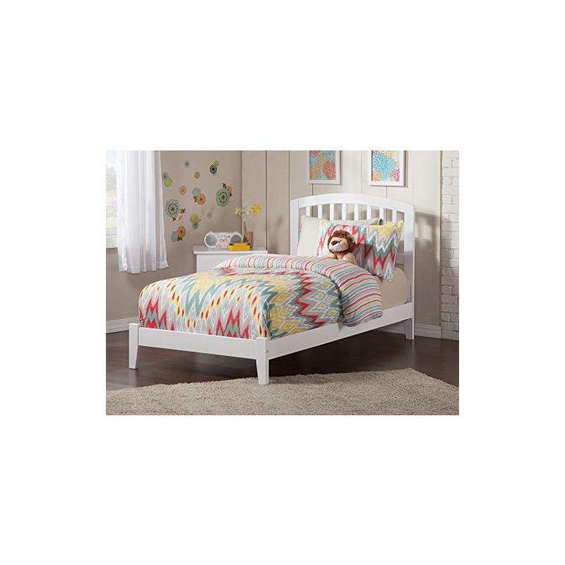 AFI Furnishings Richmond Twin Traditional Bed with Open Footboard and Turbo Charger in White