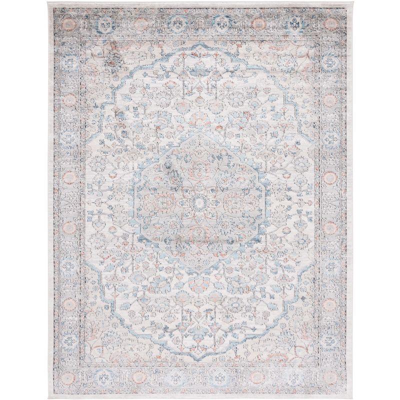 Oregon ORE813 Power Loomed Area Rug - Grey/Blue - 6'7"x8'7" - Safavieh.