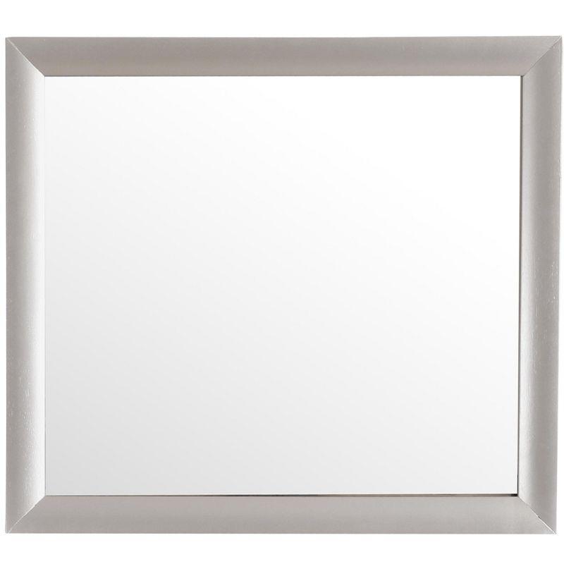 Marilla 35" x 39" Silver Wood Framed Dresser Mirror