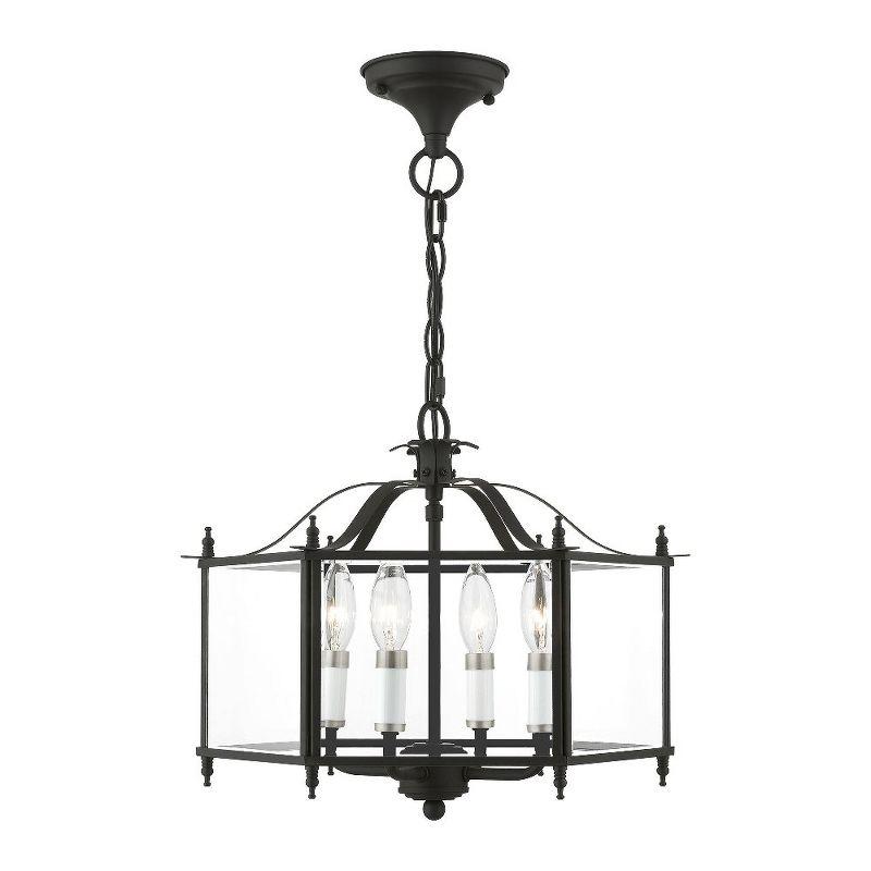 Livex Lighting Livingston 4 - Light Pendant in  Black/Brushed Nickel
