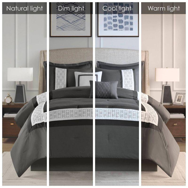 510 Design 8 Piece Embroidered Comforter Set
