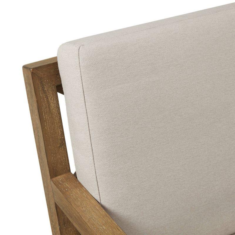 Marlee Upholstered Accent Armchair Ivory: Solid Wood Frame, Transitional Style - Madison Park