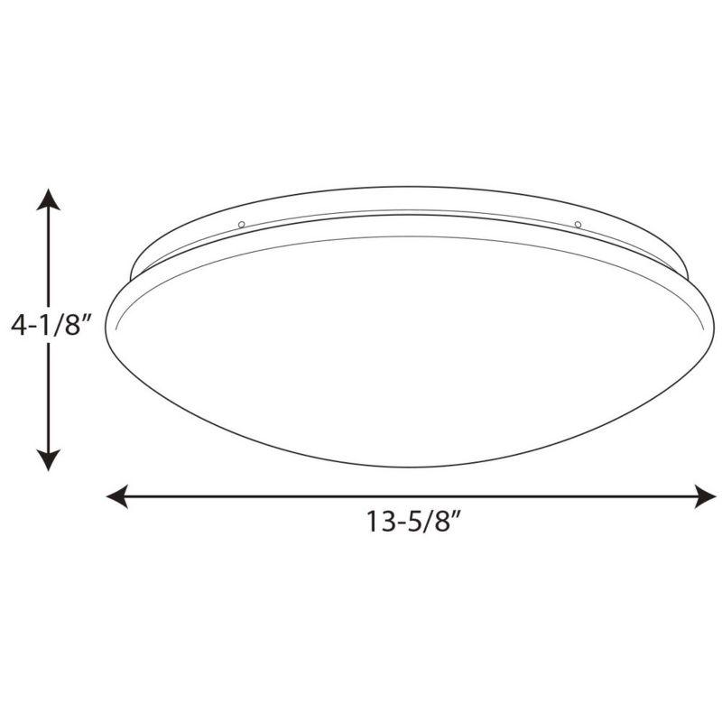 Progress Lighting, Drums and Clouds, 1-Light LED Flush Mount, White Finish, Contoured Acrylic Shade