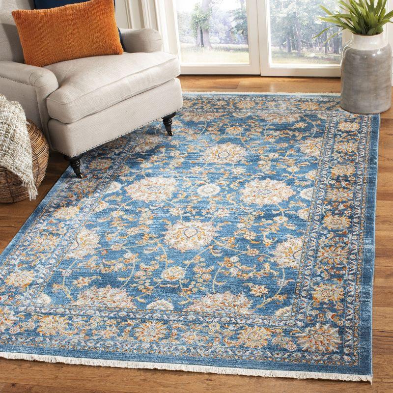 Vintage Persian VTP469 Power Loomed Indoor Area Rug - Turquoise/Multi - 4'x6' - Safavieh
