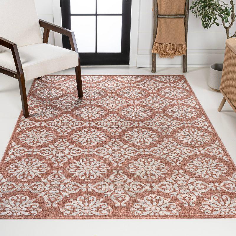 JONATHAN Y Amora Traditional Mediterranean Tile Design Indoor/Outdoor Area Rug