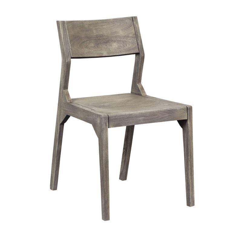 Set of 2 Yukon Angle Back Dining Chairs Gray - Treasure Trove Accents