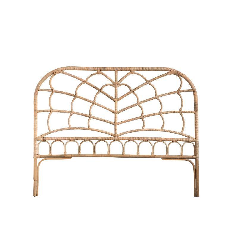 Storied Home Rattan Arched Headboard Natural