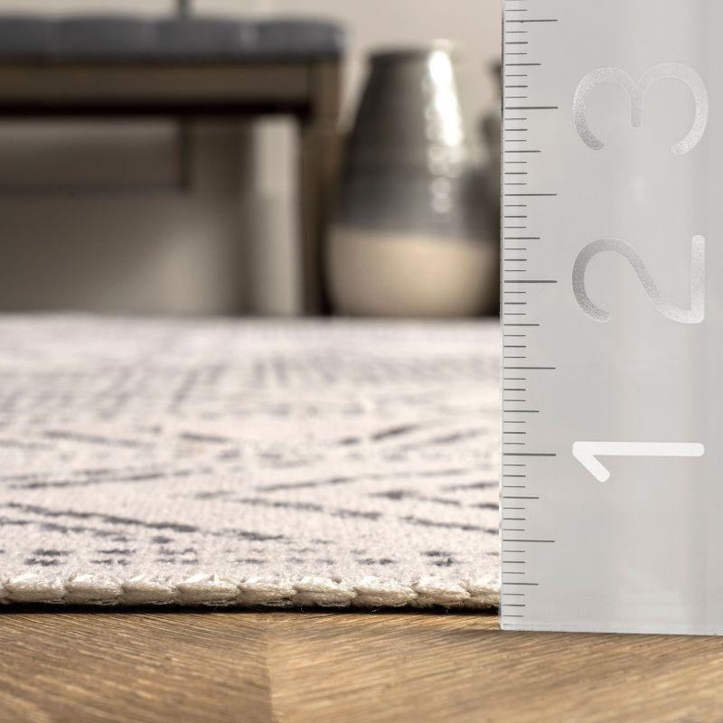 Nuloom Mia Medallion 2x12 Machine Washable Runner Indoor Area Rug for Living Room Bedroom Dining Room Entryway Hallway Kitchen, Light Grey/Ivory