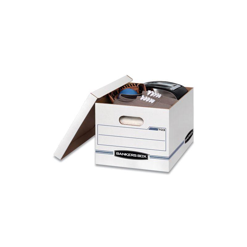 Bankers Box STOR/FILE Basic-Duty Storage Boxes, Letter/Legal Files, 12" x 16.25" x 10.5", White, 20/Carton