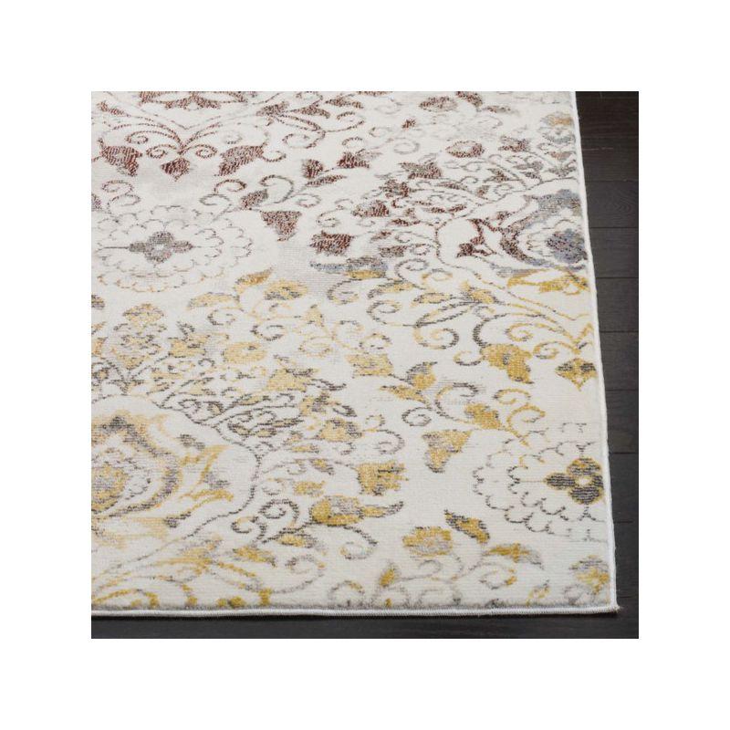 Elegant Off-White Multi-Pattern Transitional Area Rug