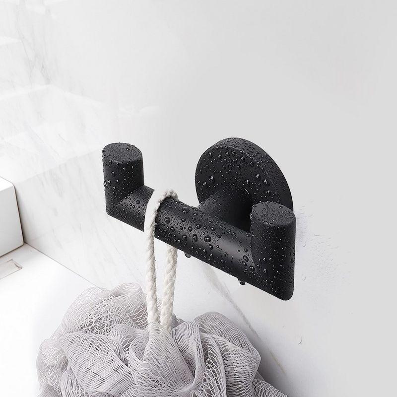 BWE Round Bathroom Robe Hook and Towel Hook(2-Pack)