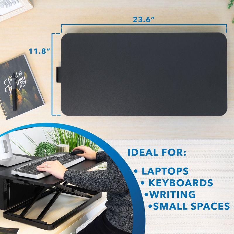 Mount-It! Height Adjustable Standing Keyboard Tray for Desktop, Sit Stand Key Board & Mouse Platform