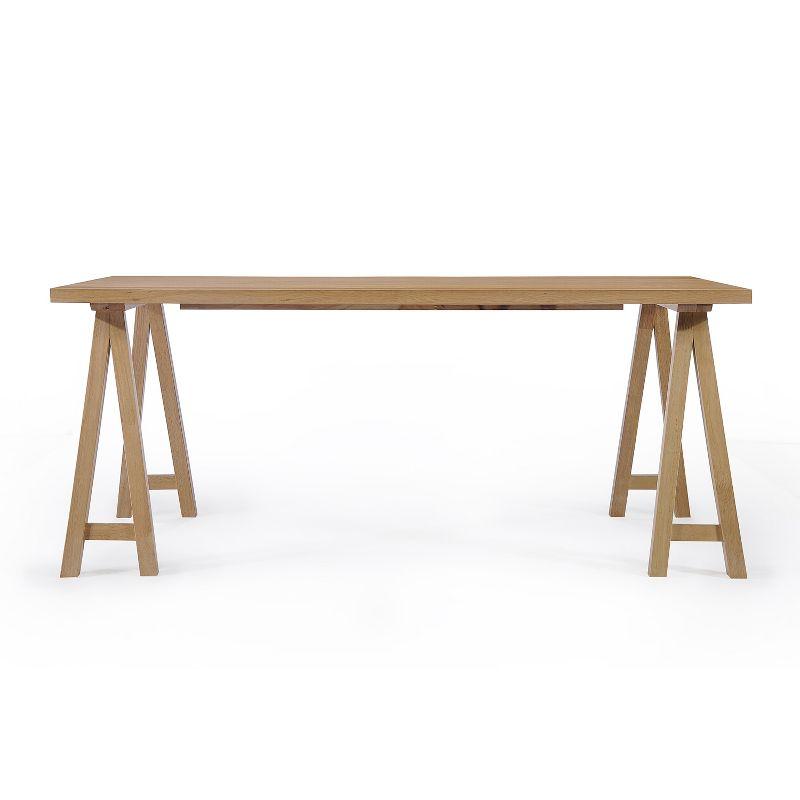 GDFStudio Sabrina Mid-Century Modern Wood Dining Table, Natural Oak