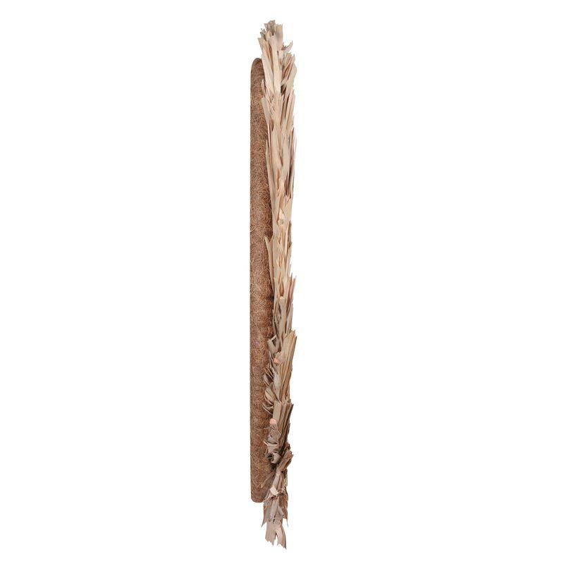 Vickerman Natural Botanicals 24" Bleached Canna Leaf Wreath. This wreath measures 24 inches in diameter. It features bleached canna leaves on a coco