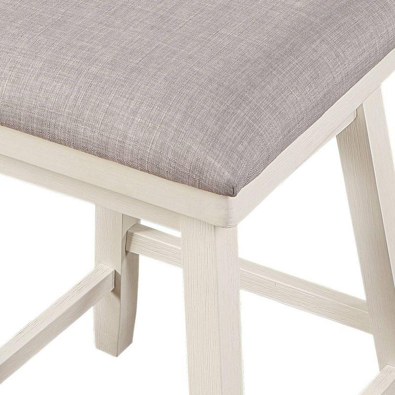 24" Brookline Xx Back Swivel Counter Height Barstool Antique Cream/White - Home 2 Office