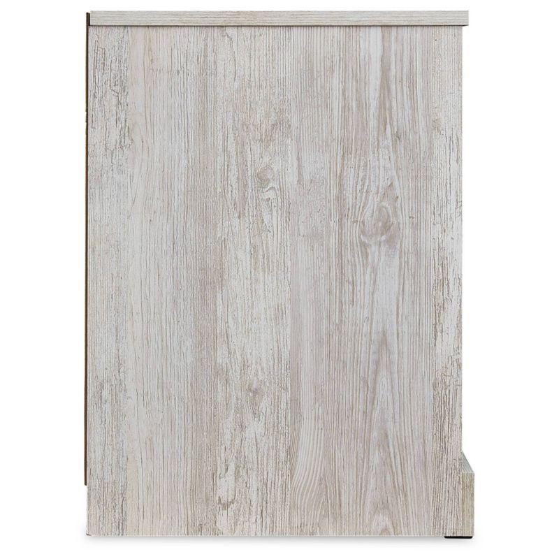 Paxberry Nightstand White - Signature Design by Ashley: Coastal Style, Storage Shelf, Laminated Surface