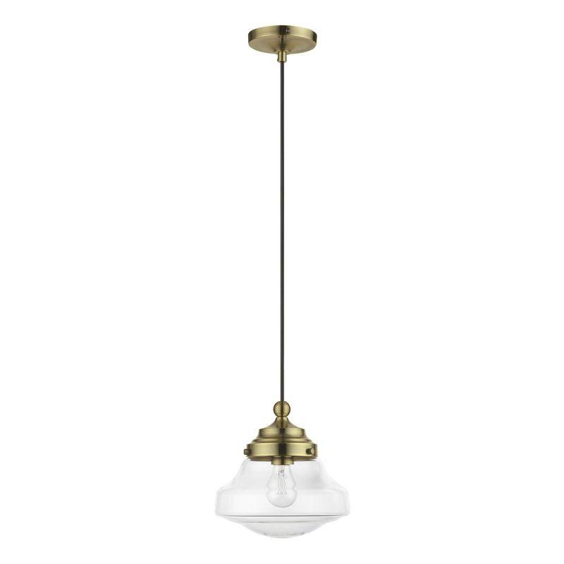 Livex Lighting Avondale 1 - Light Pendant in  Antique Brass