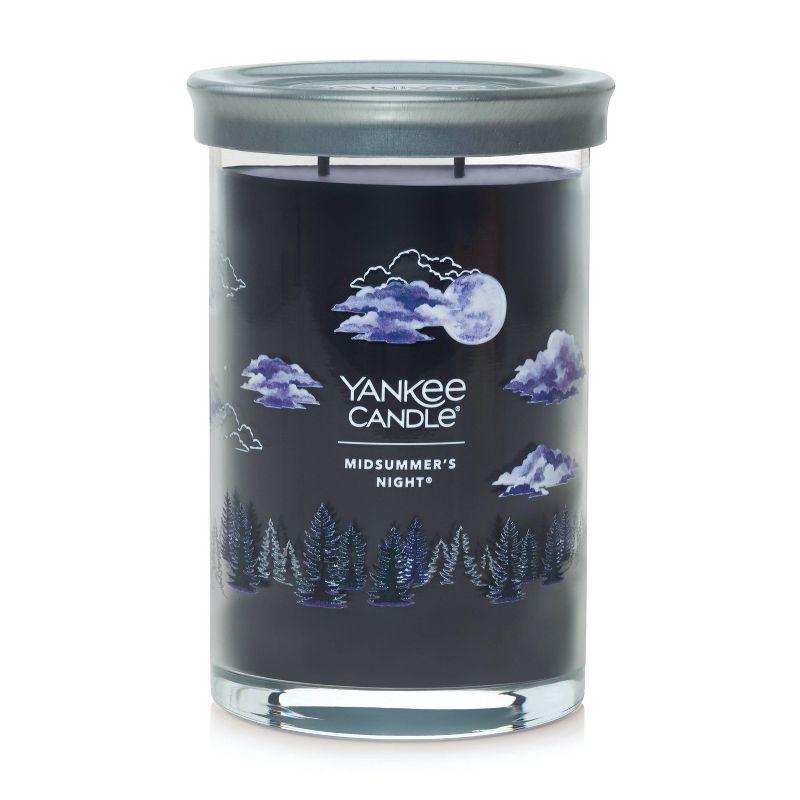 20oz Signature Tumbler Midsummer Night - Yankee Candle: Soy Wax Blend, Glass Jar, Dual Wick, Musk & Sage Aroma