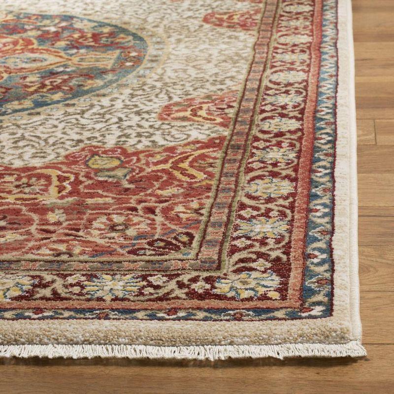 Kashan KSN302 Power Loomed Area Rug - Ivory/Red - 5'1"x7'5" - Safavieh