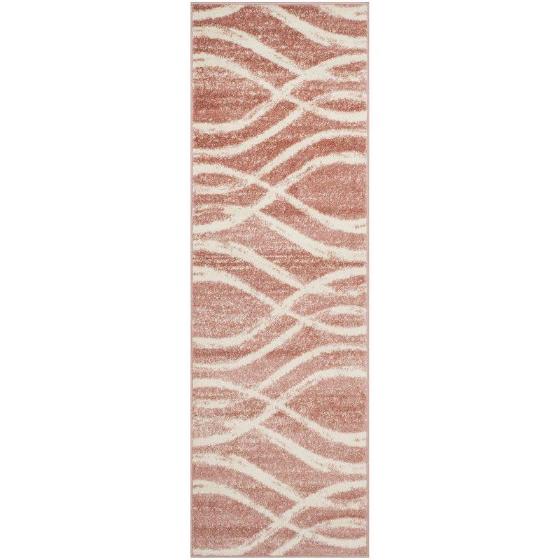 Adirondack ADR125 Machine Made Indoor Runner - Rose/Cream - 2'-6"x10' - Safavieh