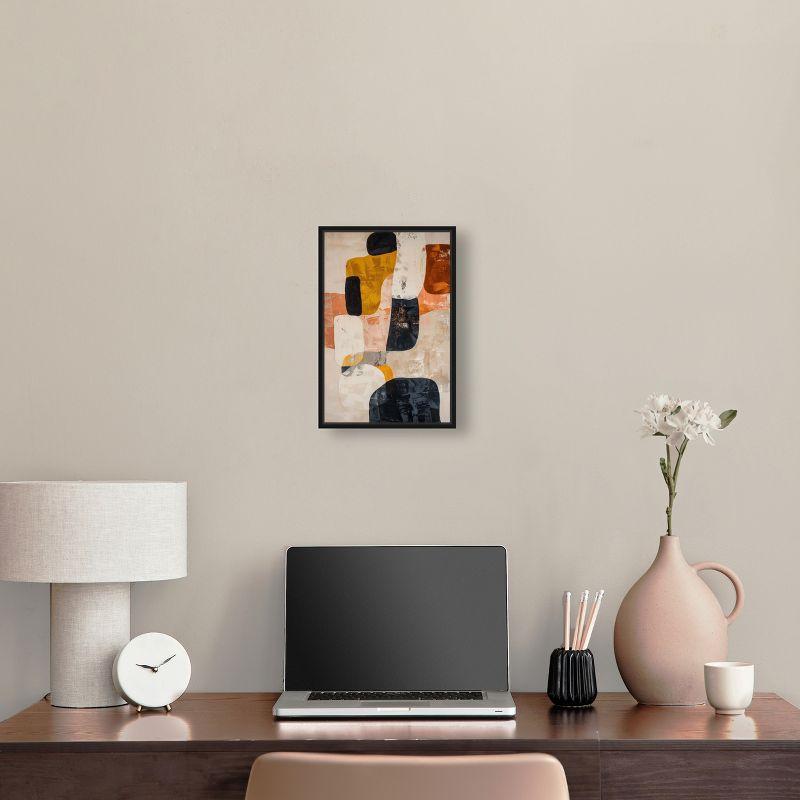 Art Remedy Asphodel Boho Neutral Abstract Wall Art, 10" x 15", Black Frame
