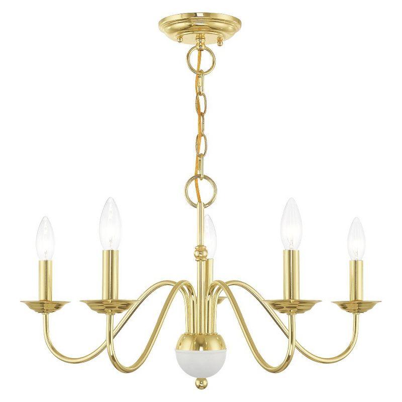 Livex Lighting Windsor 5 - Light Chandelier in  Polished Brass