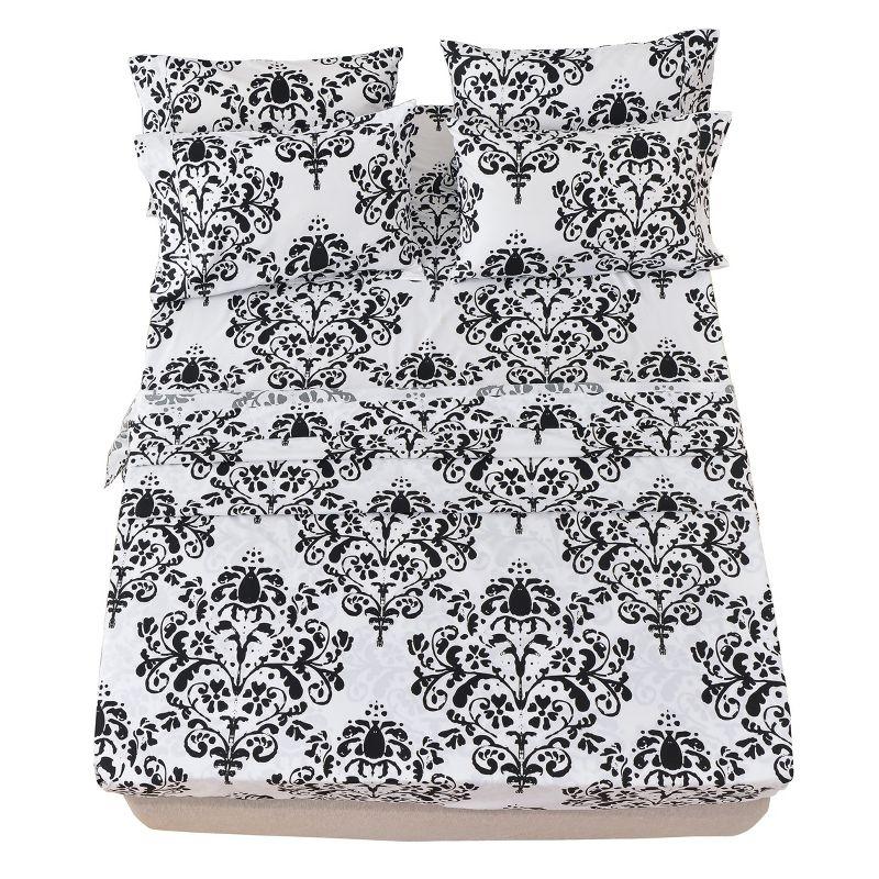 AmericanHomeCollection Microfiber Damask Sheet Set