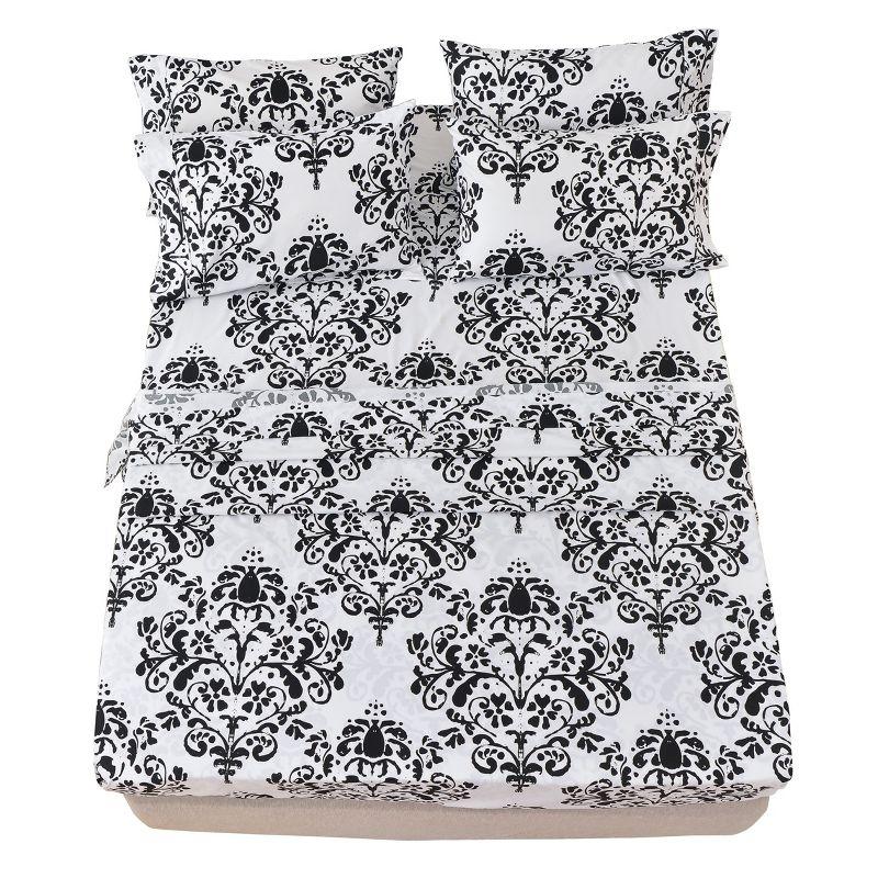 Microfiber Damask Sheet Set