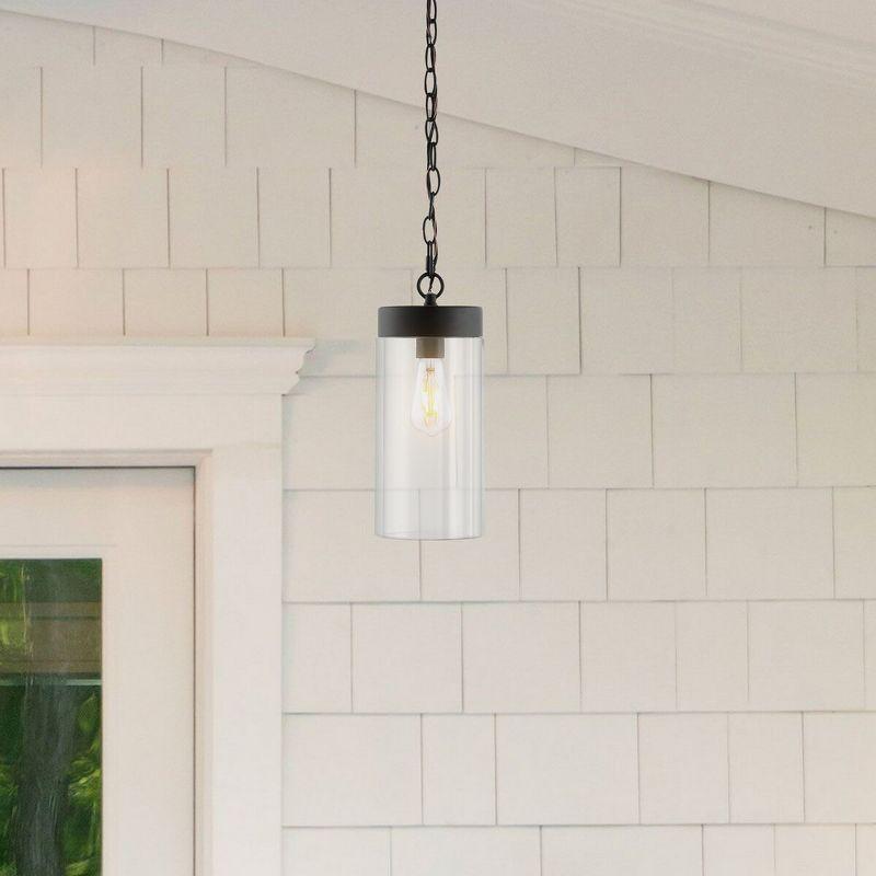 Lianne Outdoor Pendant - Black - Safavieh.