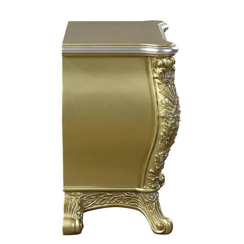 32" Cabriole Nightstand Gold Finish - Acme Furniture