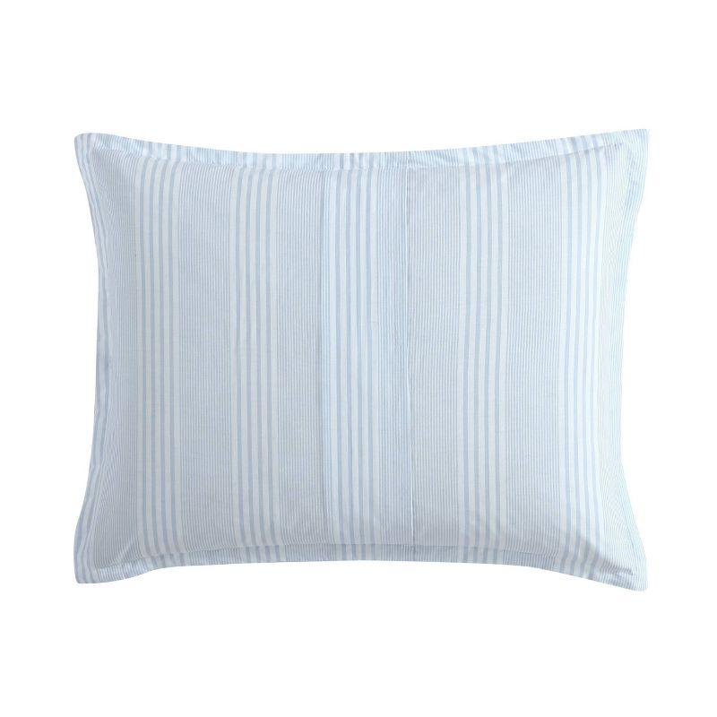 Laura Ashley Bedford Reversible Cotton Blue Comforter Set