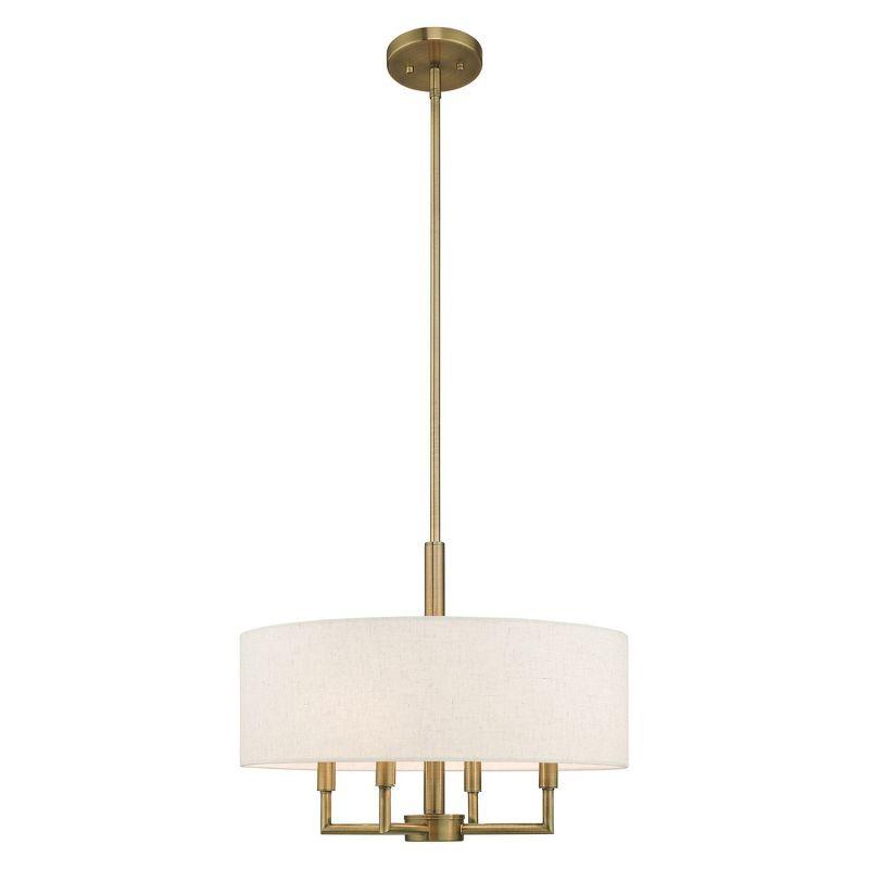 Livex Lighting Meridian 4 - Light Chandelier in  Antique Brass