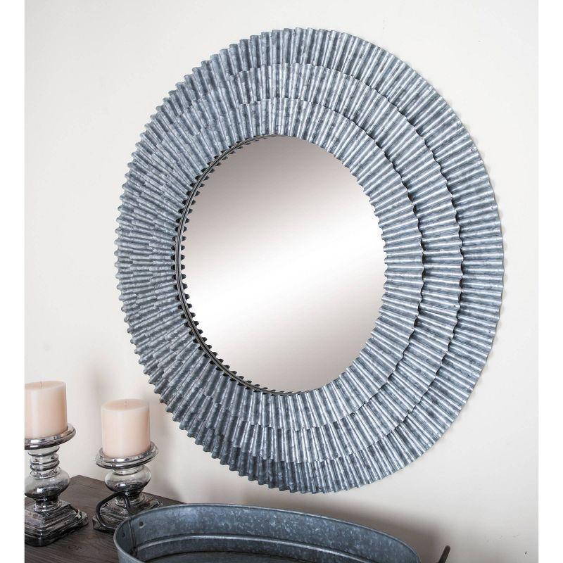 Farmhouse Metal Wall Mirror Gray - Olivia & May