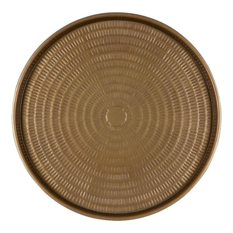 Mahdavi Round Dark Gold Metal Coffee Table